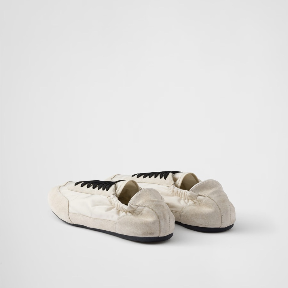 Prada Collapse Re-Nylon and suede elasticized sneakers - Picture 5 of 12